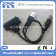 High Speed Sata to USB Converter Cable USB 2.0 to sata 15+7 pin connector for 2.5" hard disk